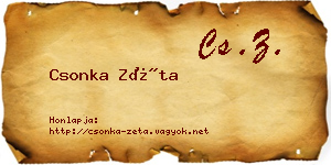Csonka Zéta névjegykártya